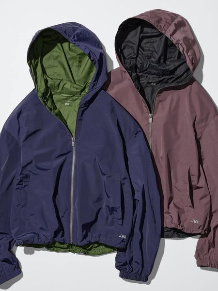 Ветровка Uniqlo &JW Anderson темно-синяя Windproof Short Parka 8310 фото