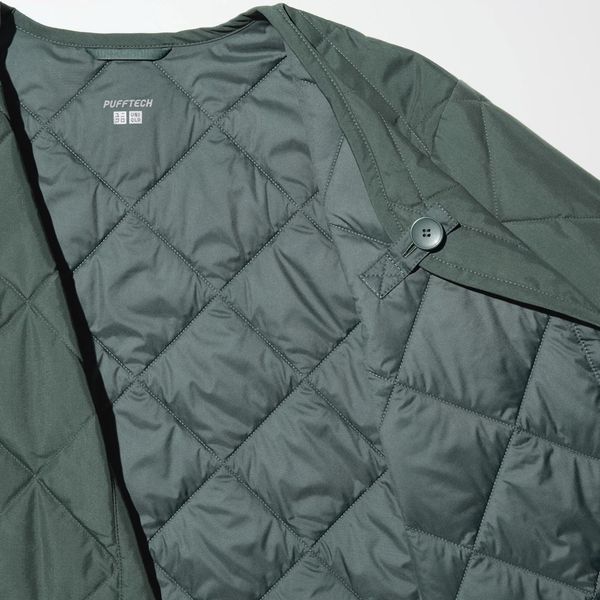 Куртка-лайнер Uniqlo чорна PUFFERTECH Collarless Jacket 8565 фото