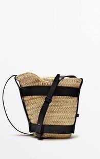Сумка Massimo Dutti Mini woven basket 6597 фото
