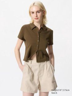 Футболка-поло Uniqlo оливкова Mini Polo T-Shirt 7760 фото