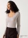 Лонгслив Uniqlo бежевый из серии HEATTECH Cotton Scoop Neck L/S T-shirt (Extra Warm) 7545 фото 1