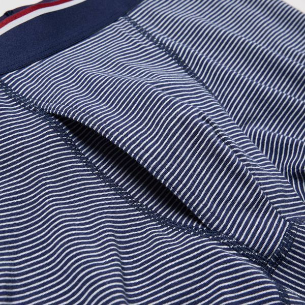 Трусы Uniqlo темно-синие Cotton Boxer Briefs (Waist Striped) 8611 фото